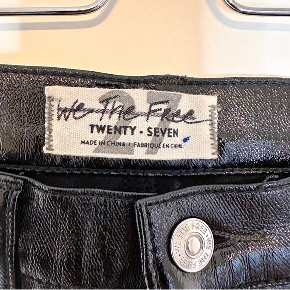 Free People We The Free Phoenix Coated Skinny Jean in Liquid Black - Picture 5 of 7